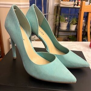Shoe Cult by Nasty Gal Blue Suede Heels